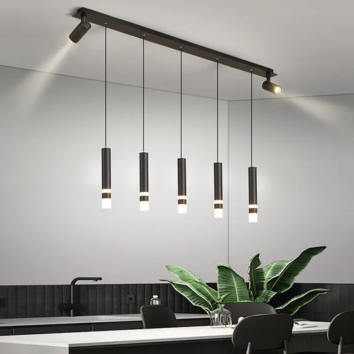 lustre moderne minimaliste à trois led pour table luxe - vue 3 sur 12
