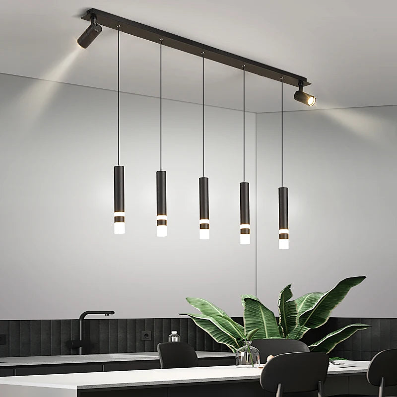 lustre moderne minimaliste à trois led pour table luxe - vue 3 sur 12