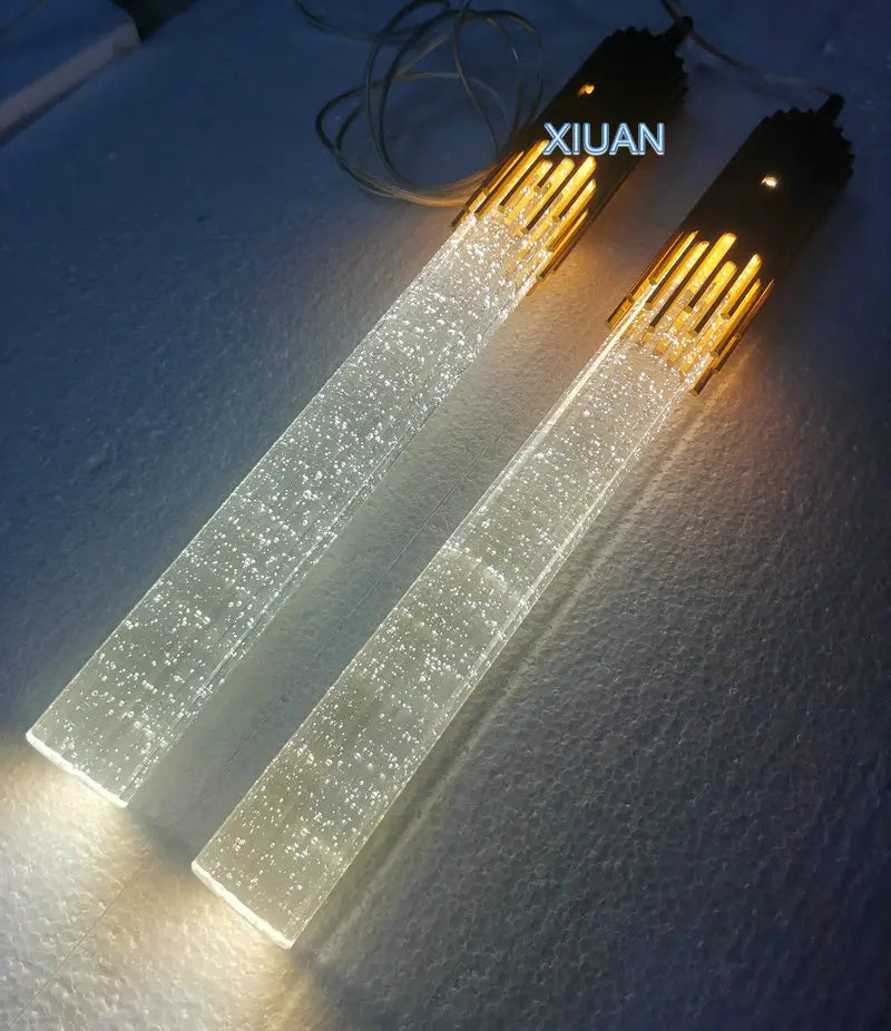suspension en cristal de luxe avec télécommande pour chevet kistchen island led - vue 6 sur 14