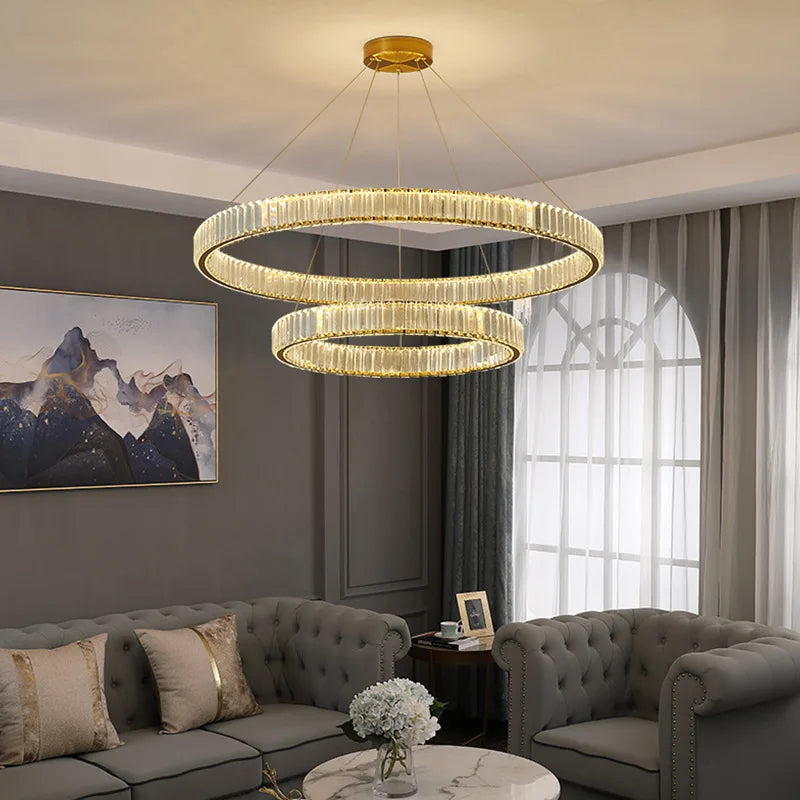 lustre moderne en cristal design haut de gamme pour intérieur élégant - vue 3 sur 11
