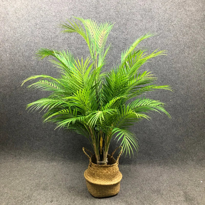 palmier artificiel avec grandes feuilles pour décoration intérieure et extérieure - vue 4 sur 12