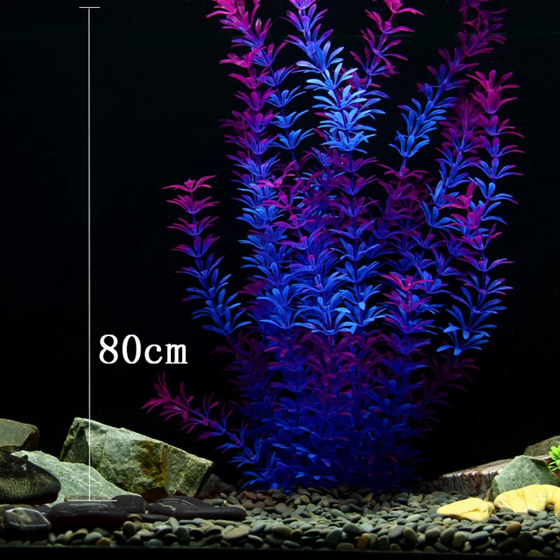 grandes plantes aquatiques artificielles pour décoration d'aquarium - vue 2 sur 8