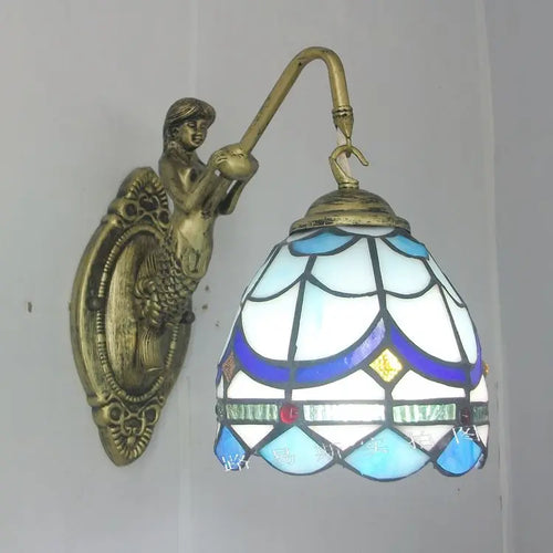 applique murale style tiffany éclairage mode sirène design élégant - vue 12 sur 13