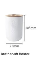 accessoires de salle de bain en bois de bambou