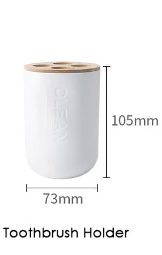 accessoires de salle de bain en bois de bambou - vue 12 sur 14