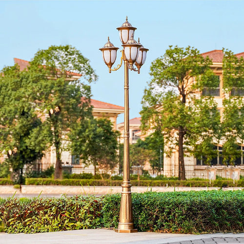 lampe de jardin européenne quatre têtes étanche pour extérieur - vue 10 sur 12