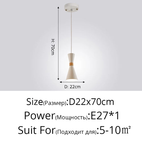 suspension moderne en bois créative macaron - vue 11 sur 17