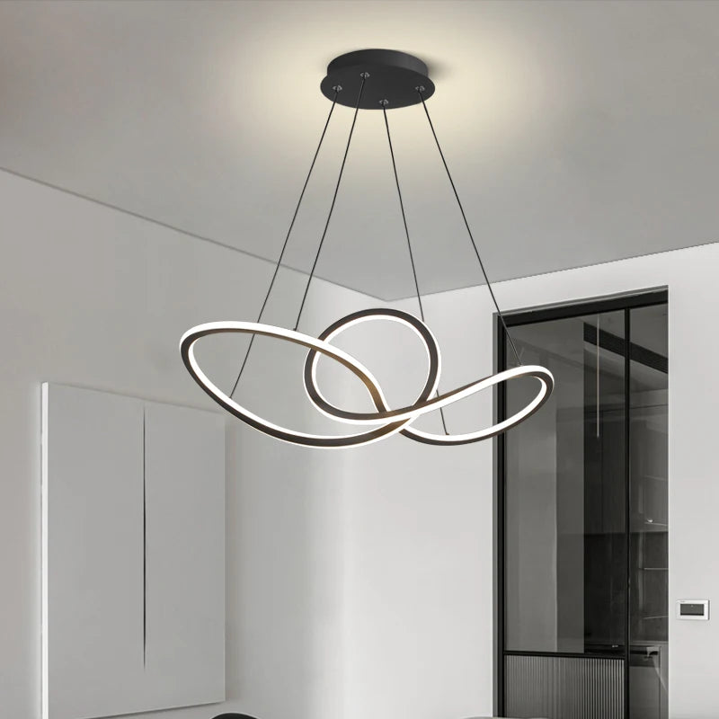 lustre led en aluminium style nordique post-moderne créatif - vue 6 sur 7