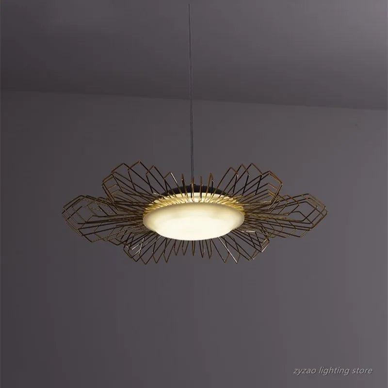 lustre en fer moderne pour décoration intérieure nordique - vue 2 sur 9