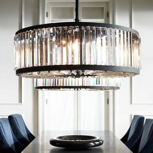 lustre moderne vintage en cristal éclairage suspendu pour maison hôtel villa - vue 6 sur 6