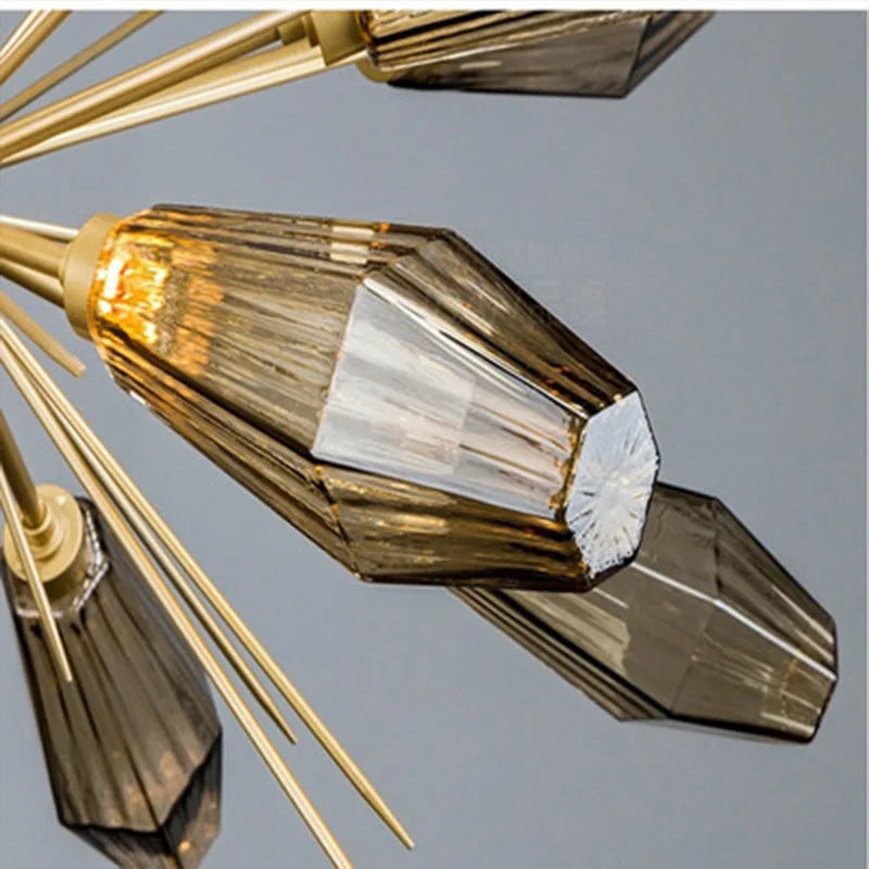 lustre créatif en verre design moderne et artistique - vue 3 sur 8