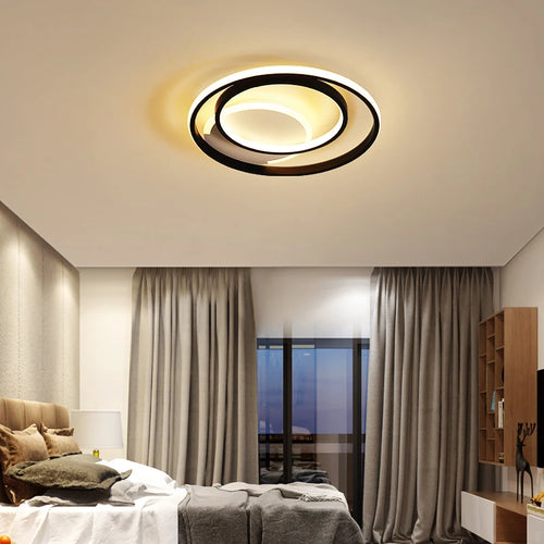 plafonnier led rond avec télécommande pour intérieur moderne - vue 6 sur 12