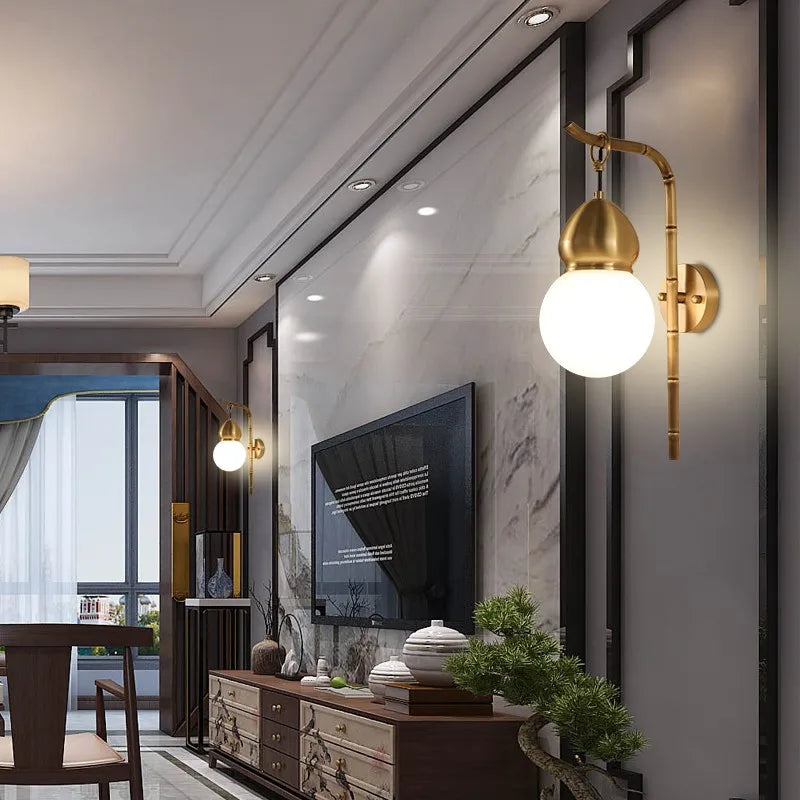 applique murale gourde style chinois pour décoration intérieure - vue 3 sur 8