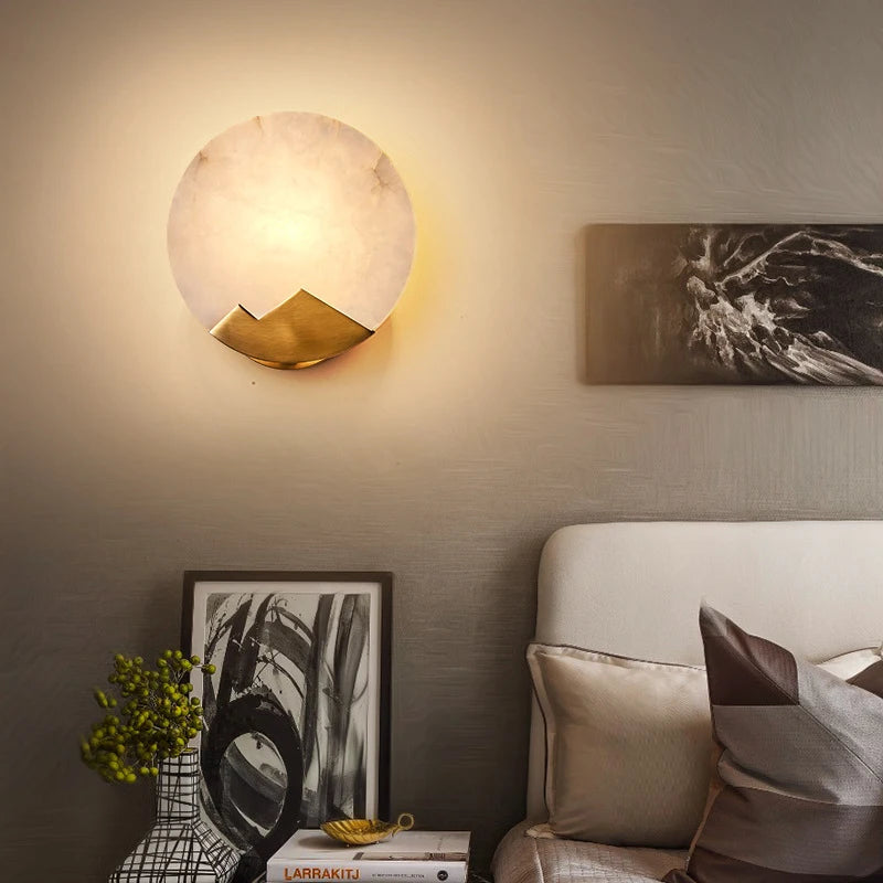 applique murale à led en marbre design minimaliste pour intérieur élégant - vue 2 sur 7