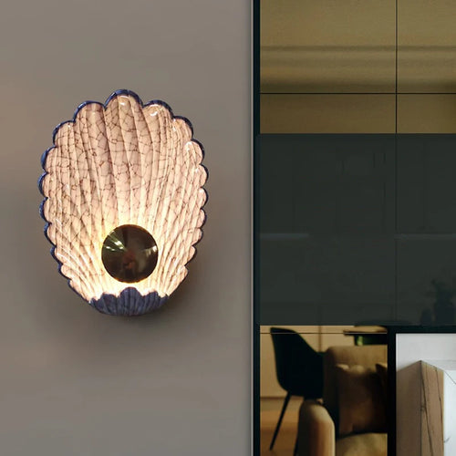 applique murale nordique coquille lumineuse pour intérieur décoratif - vue 3 sur 7