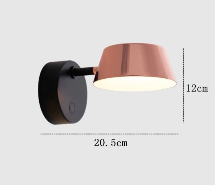 applique murale led rotative design nordique créatif moderne - vue 9 sur 9