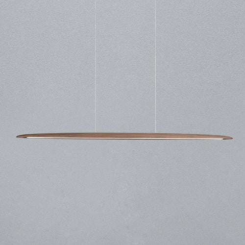 lustre led moderne créatif en noyer décoration nordique - vue 3 sur 8