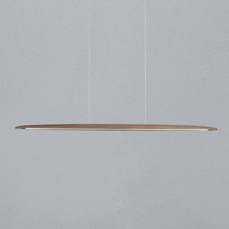 lustre led moderne créatif en noyer décoration nordique - vue 2 sur 8