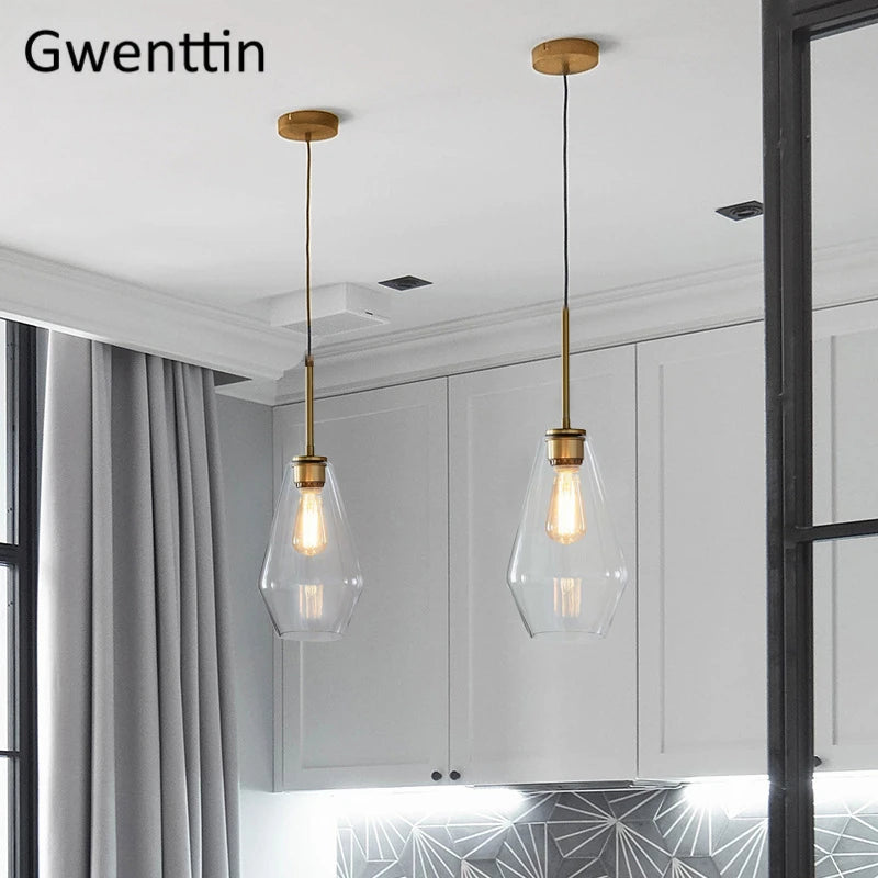 suspension moderne en verre pour décoration intérieure élégante - vue 6 sur 12