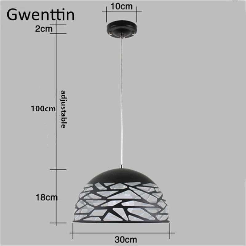 suspension moderne en coquille dœuf pour décoration intérieure - vue 6 sur 8