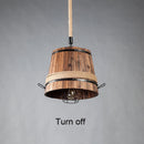 lustre réglable en bois style rétro américain pour loft café restaurant