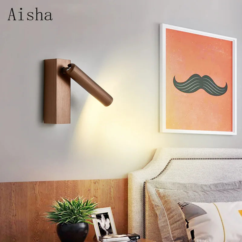 applique murale rotative à led design moderne et minimaliste - vue 4 sur 9