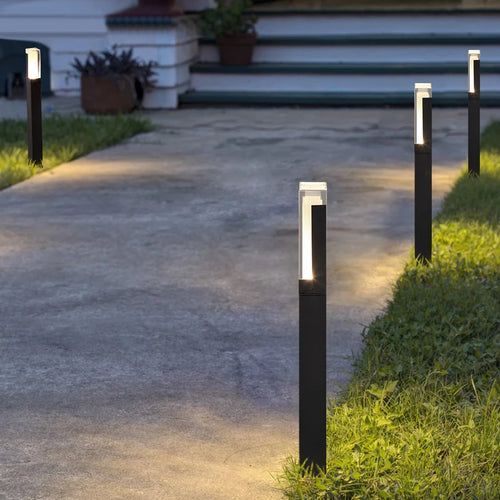 Lampe de pelouse éclairage extérieur lumière moderne en aluminium étanche à l'eau jardin extérieur lampe de pelouse maison cour décor paysage lumières - vue 6 sur 10