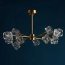 lustre led cube glace cuivre doré éclairage style industriel nordique