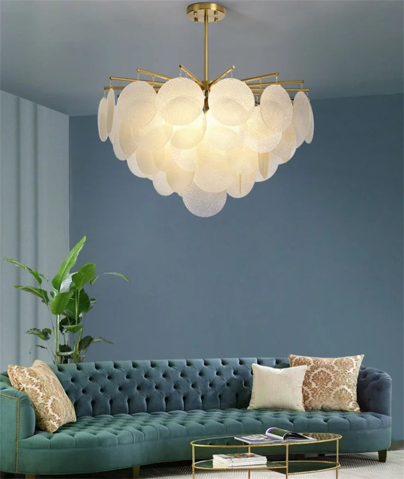 lustre moderne en verre pour un éclairage élégant et raffiné - vue 2 sur 6