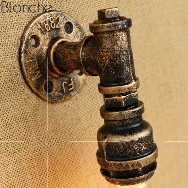 applique murale rétro en fer style industriel pour décoration intérieure - vue 6 sur 8