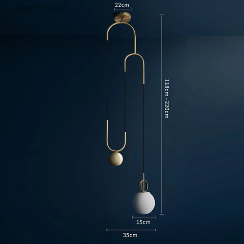 suspension moderne en verre design créatif ajustable pour divers espaces - vue 7 sur 7