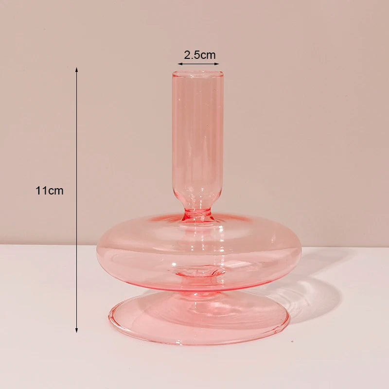 bougeoirs en verre rétro classiques pour décoration de mariage et intérieure - vue 17 sur 17