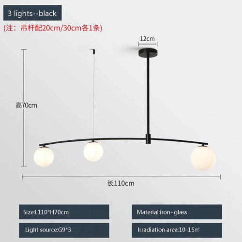 suspension moderne en métal et verre pour intérieur - vue 9 sur 18
