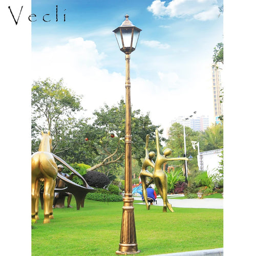 (H≈2.4M) Courtyard Lamp Street Lamp Outdoor Lawn Lamp Outdoor Waterproof Villa Garden Community High Pole Lamp Post Lamp - vue 4 sur 8