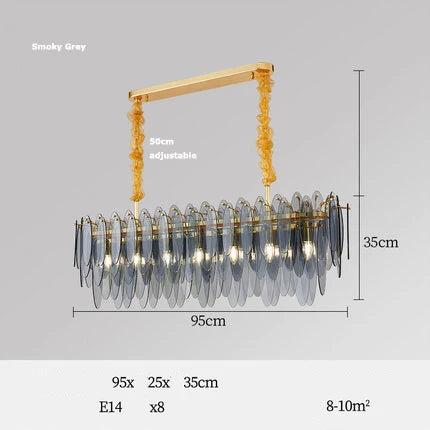 lustre led art déco en fer et verre design élégant pour éclairage moderne - vue 18 sur 25