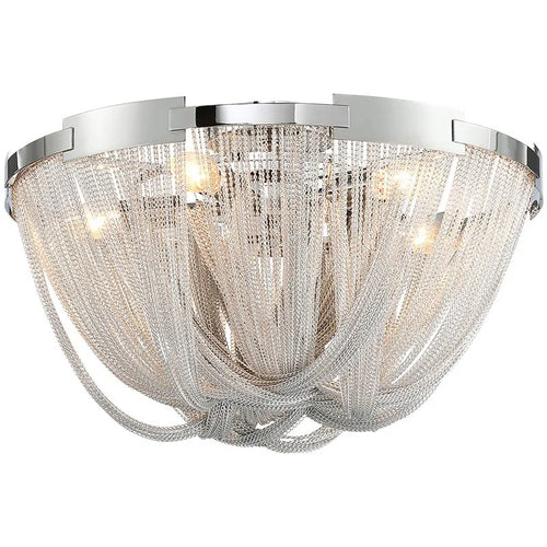 Designer LED Deiling Light Handmade Tassel Aluminum Chain Ceiling Light, Suitable For Living Room/Bedroom Home Decoration Lights - vue 7 sur 11