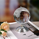 globe en cristal terrestre avec support rotatif décoration géographique