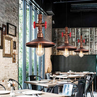 suspension vintage industriel loft tuyau d'eau luminaire bar restaurant