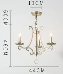 lustre en métal coulé rétro pour éclairage intérieur en fer forgé - vue 9 sur 11