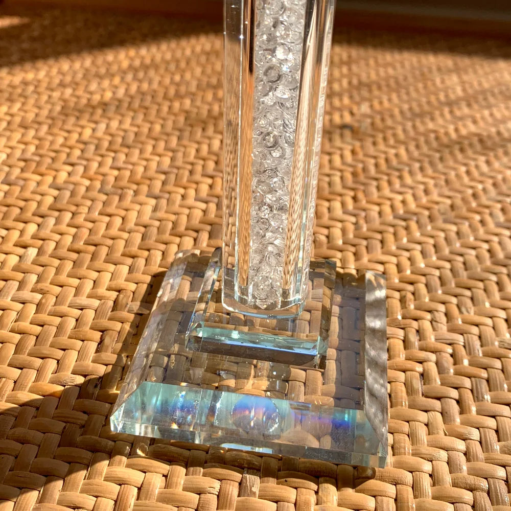 bougeoir en cristal haut de gamme pour décoration romantique - vue 5 sur 6