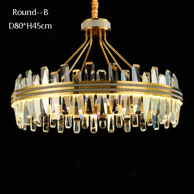 lustre en cristal rond design postmoderne pour un intérieur créatif - vue 10 sur 15