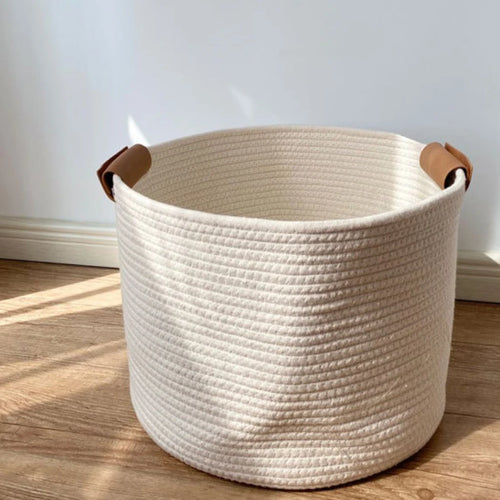 panier de rangement en corde pour jouets et linge bébé - vue 11 sur 10