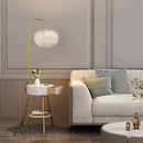lampadaire nordique en plumes pour décoration intérieure élégante
