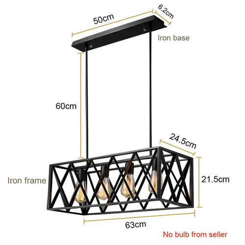 lustre loft vintage en fer pour bar club restaurant industriel - vue 12 sur 12