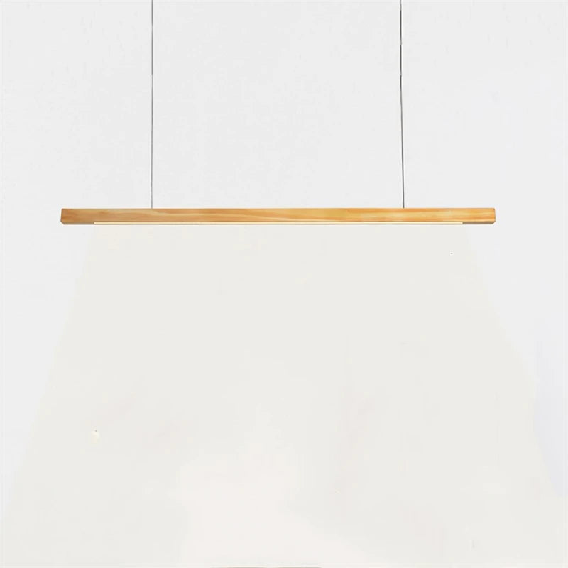 Suspension led en bois de style nordique idéale pour restaurant ou bureau
