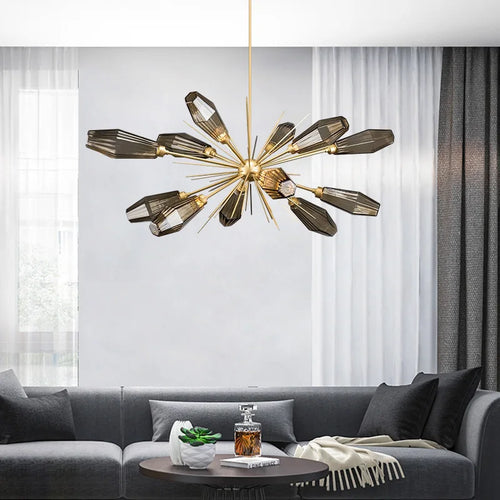 lustre en verre créatif design post-moderne minimaliste élégant - vue 3 sur 8