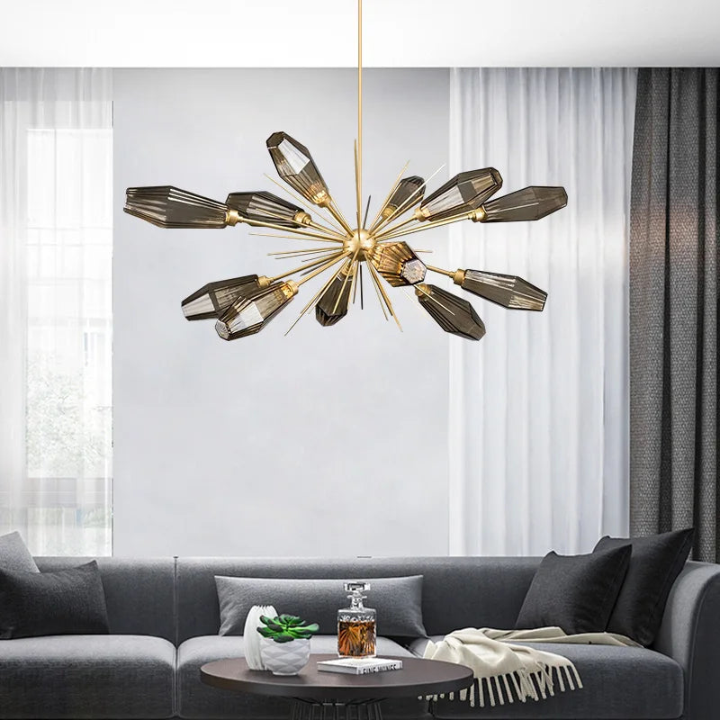 lustre en verre créatif design post-moderne minimaliste élégant - vue 3 sur 8