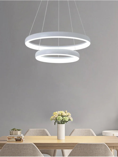 Lustre de salon circulaire moderne minimaliste - vue 7 sur 8