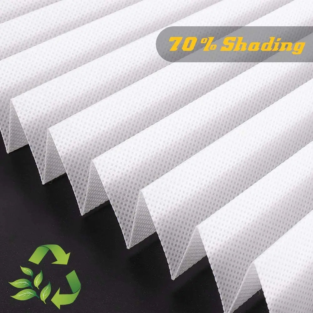 Store plisse occultant adhesif style zebre fenetre chambre - vue 2 sur 17