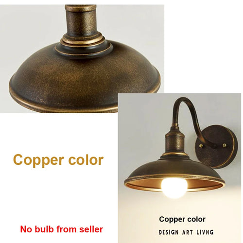 lumière extérieure étanche style loft américain vintage - vue 12 sur 12